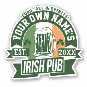 Your Name Irish Pub   Funny St Patricks Day