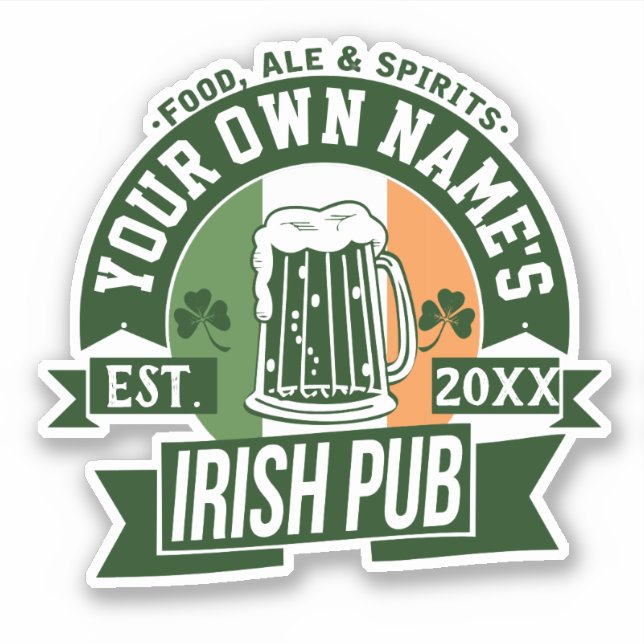 Your Name Irish Pub | Funny St Patricks Day (Front)