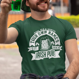 Your Name Irish Pub Personalise Your St Paddys Day T-Shirt