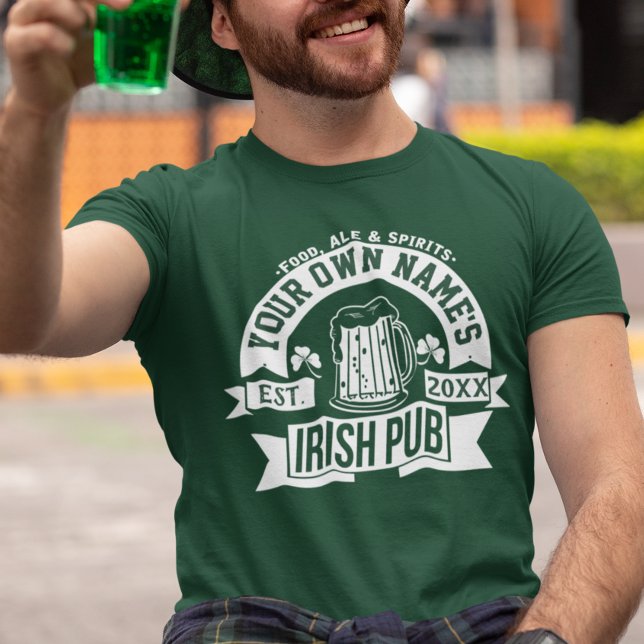 Your Name Irish Pub | Personalised St. Pat's Day T-Shirt (Creator Uploaded)