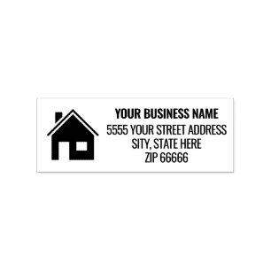 Your Name Logo Address Rubber Stamp Template