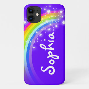 "Your name" (long) rainbow violet girls ipod case