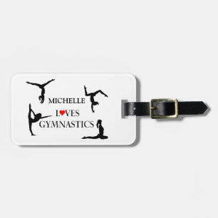 "YOUR NAME" Loves Gymnastics Luggage Tag