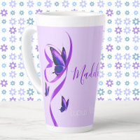 Your Name Lupus Warrior Purple Butterfly Ribbon