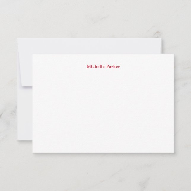 Your Name Minimalist Modern Thank You Card (Front)