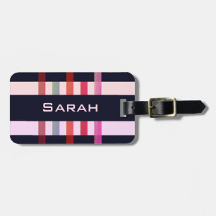 Your Name & Modern Weaving Stripes Luggage Tags