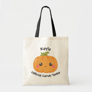 Your Name Official Candy Taster Trick or Treat Tote Bag