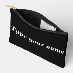 Your Name on Black Pouch