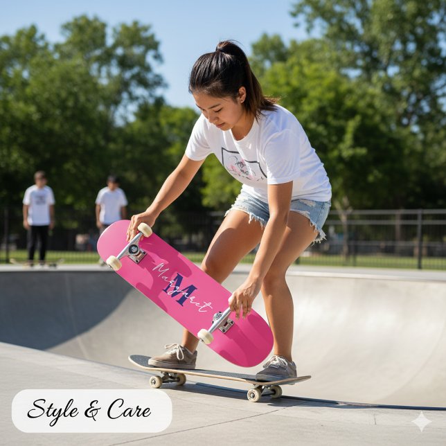 Your Name on Custom Pink Skateboard –Make It Yours (Your Name on Custom Pink Skateboard – Make It Yours)