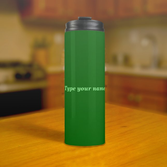 Your Name on Green Tumbler (Green tumbler with your name)