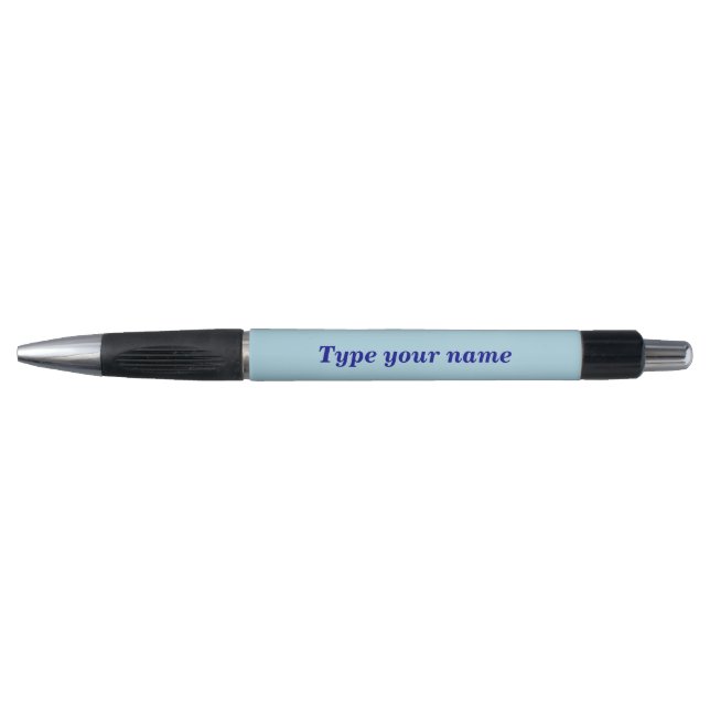 Your Name on Light Blue Barrel With Grip Pen (Front)