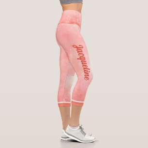 Your Name on Marble Blend Capri Leggings