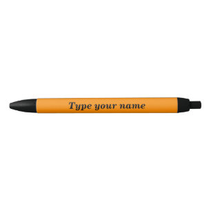 Your Name on Orange Colour Barrel of Ink Pen