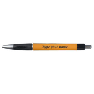 Your Name on Orange Colour Barrel With Grip Pen