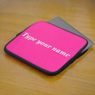 Your Name on Pink Laptop Sleeve