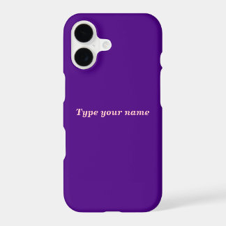 Your Name on Purple Phone Case