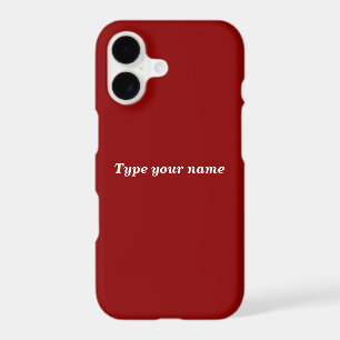 Your Name on Red Phone Case
