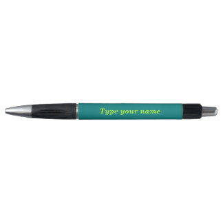 Your Name on Teal Barrel With Rubber Grip Pen