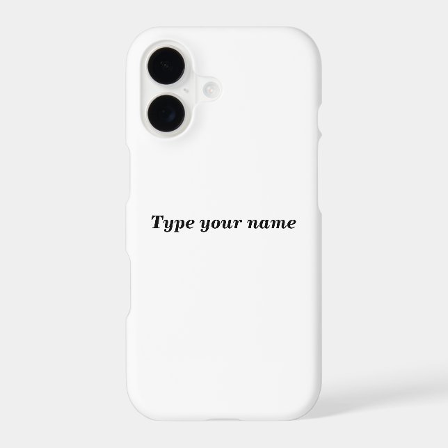 Your Name on White Phone Case (Back)