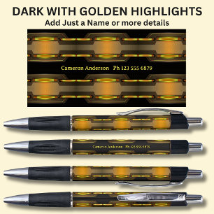 Your Name & Optional Details on Black & Golden