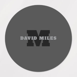 Your Name or Business Name Modern Masculine Grey