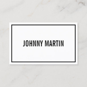 Your Name or Business's Name Modern Black Border Business Card
