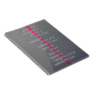 Your name or message with crossword puzzles? Grey Notebook