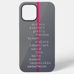 Your name or message with crossword puzzles? iPhone 12 pro max case