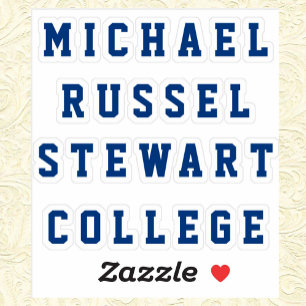 Your Name or Text 4 Lines Transparent Stickers