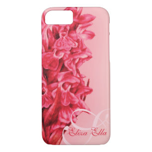 Your name Orchid floral red iphone case