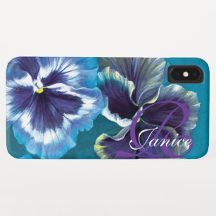 Your name pansy floral aqua ipod touch case