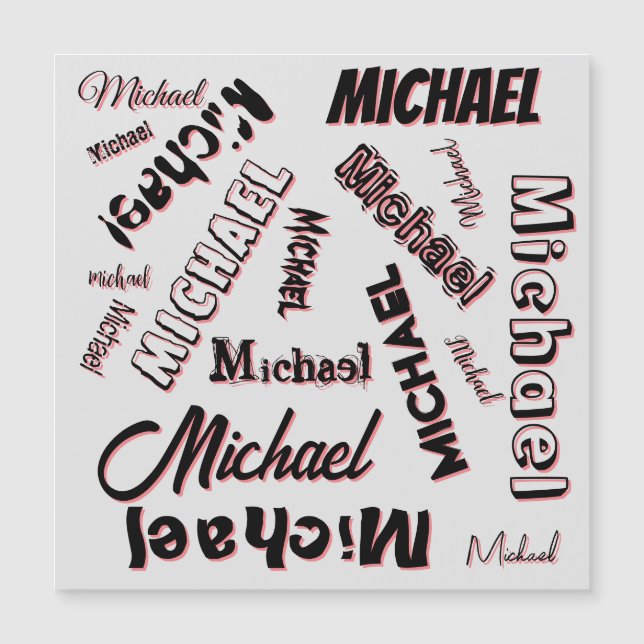 Your name pattern monogram rose colour shadow (Front)