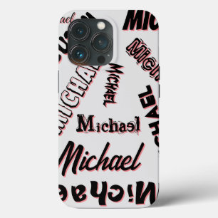 Your name pattern monogram rose colour shadow iPhone 13 pro case