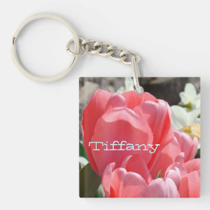 Your Name Personalised gifts Key chains Tulips