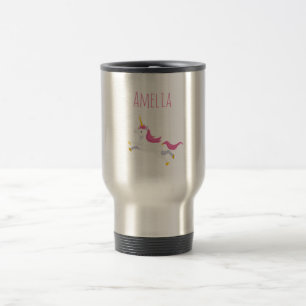 Your Name Personalised Unicorn Travel Mug