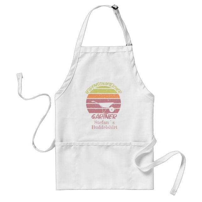 your name personalizable design gardener standard apron (Front)