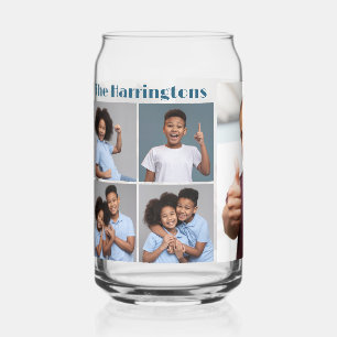 Your Name & Photos Custom Can Glass