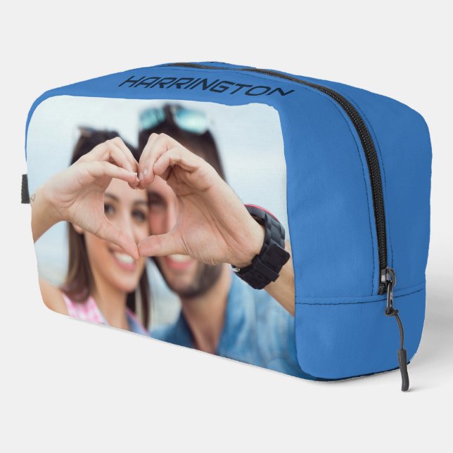 YOUR Name & Photos custom Dopp Kit (Right Corner)