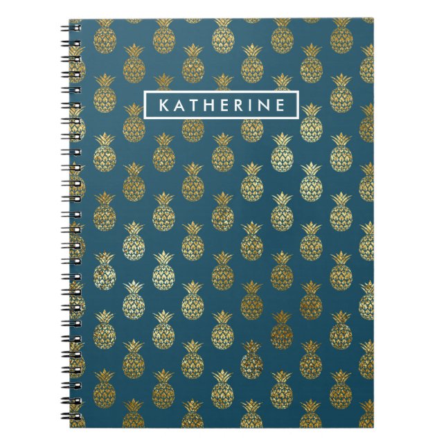 Your Name | Pineapples Spiral Notebook (Front)