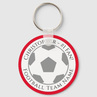 Your Name plus Football Team Name Keychain