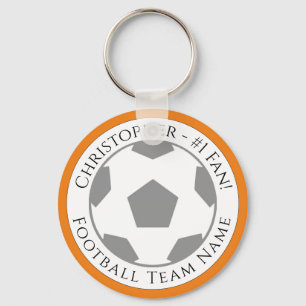 Your Name plus Football Team Name Keychain