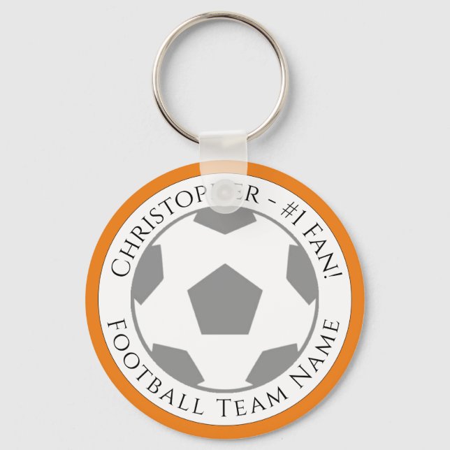 Your Name plus Football Team Name Keychain (Front)