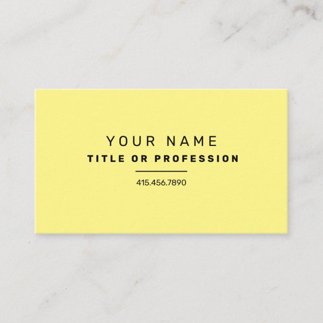 Your Name, Profession and Company,  Business, ZSSG Calling Card (Front)