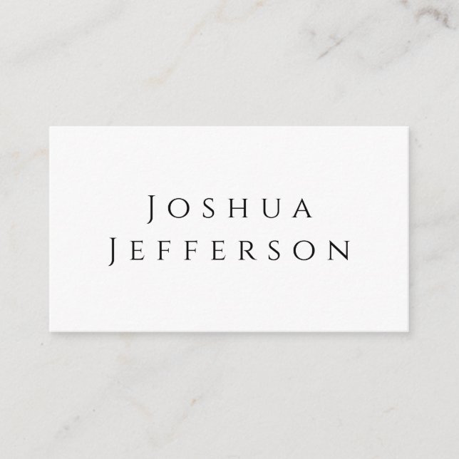 Your Name Professional Creative Plain Black White Enclosure Card (Front)