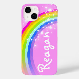 Your name rainbow pink sky iphone case