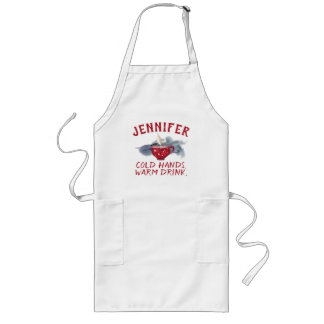 Your Name Red Steaming Cup Long Apron