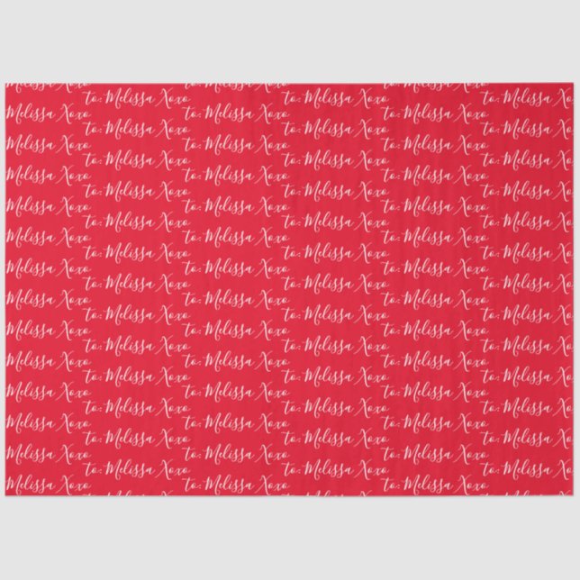 Your Name Red Tissue Paper (Front)