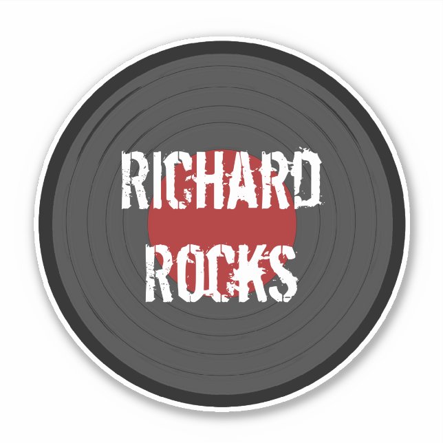 Your Name Rocks Vinyl Rock N Roll Record    (Front)
