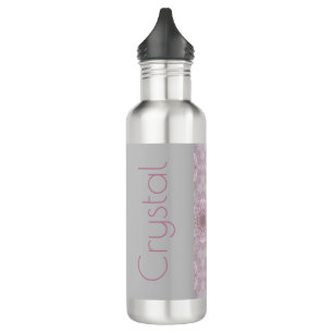 Your Name Rose Quartz Custom Crystal 710 Ml Water Bottle