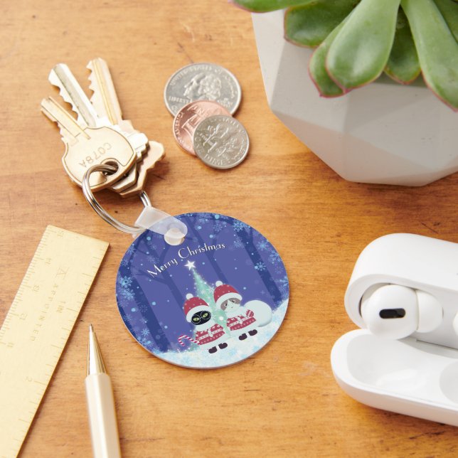 [Your name]'s Poiluna Christmas Metal Circle Key Ring (Desk)